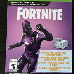 Fortnite Dark Vertex skin Bundle code