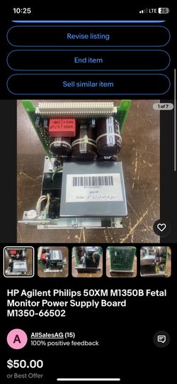 HP Agilent Philips 50XM M1350B Fetal Monitor Power Supply Board M1(contact info removed)2