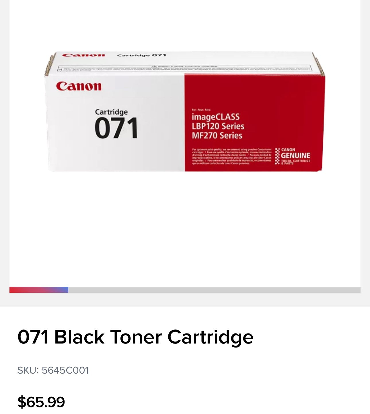 071 Black Toner Cartridge