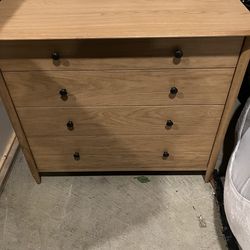 Modern Tan/Beige 4 Drawer Dresser W/A Soft Close. Still In Very Good Condition(See & Click On Pictures)