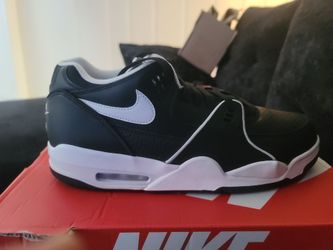 Size 12 Nike Air Flight 89 Black White Sneakers