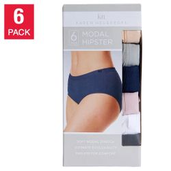 NWT Karen Neuburger Modal Hipster 6-Pack - Navy, Gray, Pink, White & Beige L