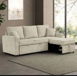Sofa pull out bed new  in box / cup holders