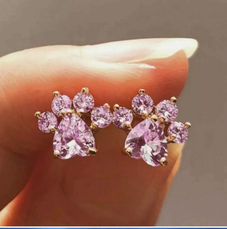 Rose Gold Blush Pink Crystal Earrings