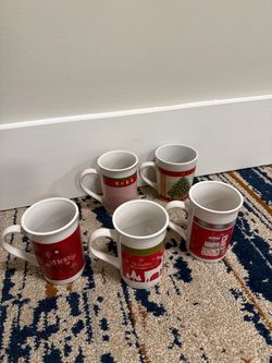 Christmas mugs- 5 count