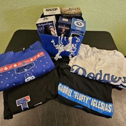 LA Dodgers Gift / Goodie Bag - Bobbleheads, Ring, Shirts