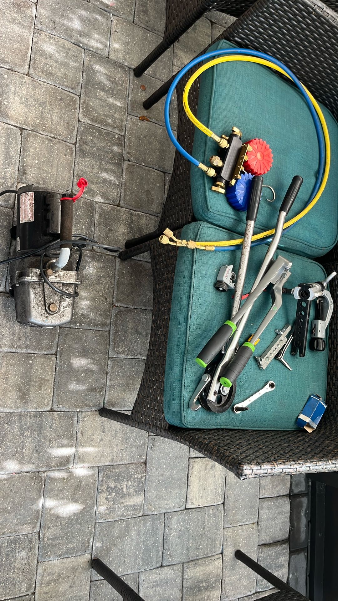 Ac Tools And Compressor With Gauges