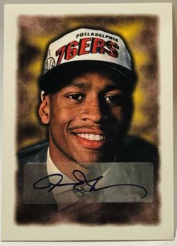 Allen Iverson Signed 1996 Rookie Ultra Rising Stars Card Authentic Signature Autograph