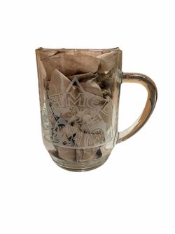Vintage 1991 Etched JOE CAMEL Motorcycle Glass Mug Luminarc France 22 oz