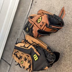 Wilson Baseball Gloves $60
