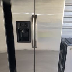 GE Stainless Steel Refrigerator And Freezer