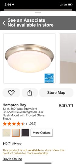 13in Flush Mount Brushed Nickel 