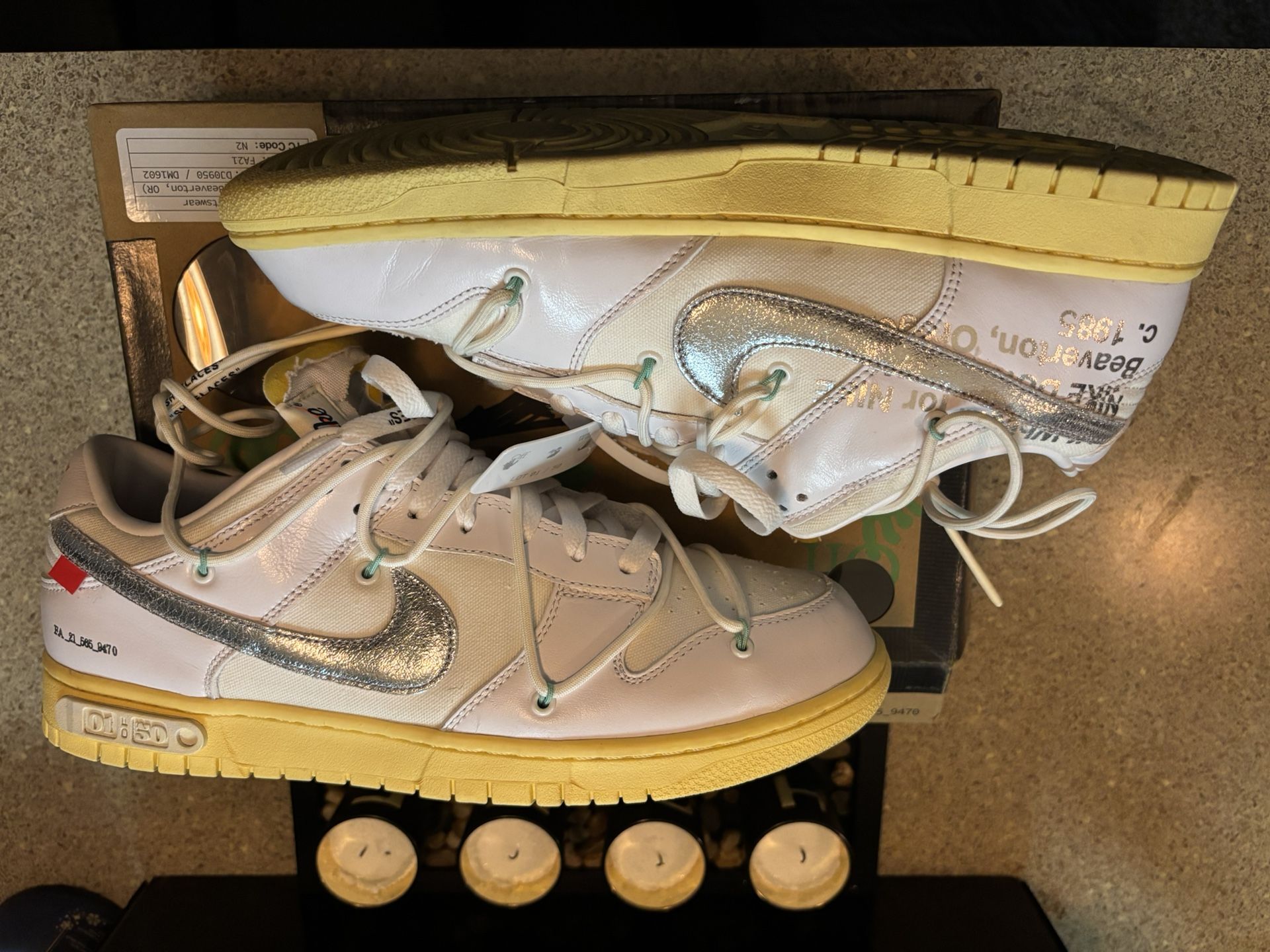 Off White Lot 1 Dunk Size 12
