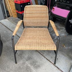 IKEA ULRIKSBERG Armchair, rattan/anthracite