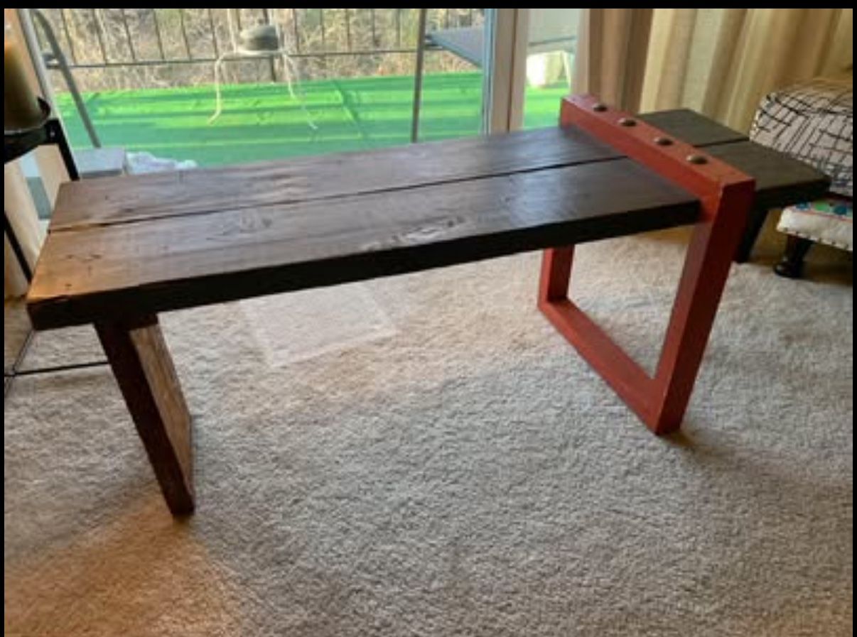 Wooden bench