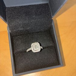 1 CT T.W. Emerald Engagement Ring