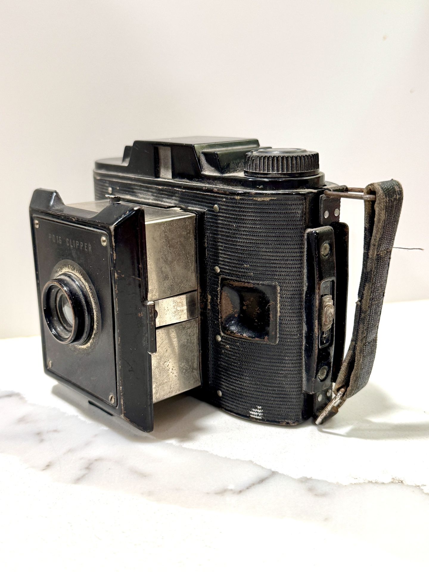 Vintage Ansco PD16 Clipper Folding Camera – Antique 1930s Double Lens USA Made
