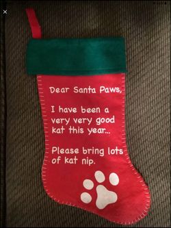 Dear Santa Paws Cat Christmas Stocking