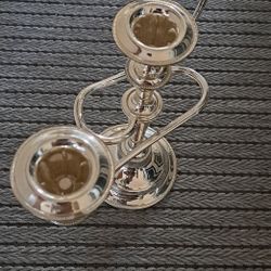New Plated Sterling Silver Candle Holders