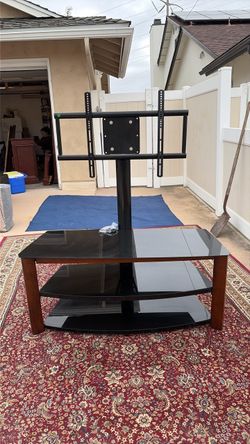 3-Tier Glass TV Stand with Mount