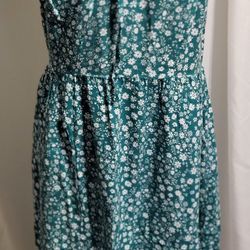 Harlow & Rose Floral Elastic Ruffle Strap A-Line Dress