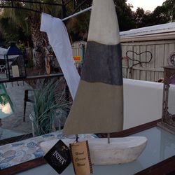 Wooden Sailboat Decor