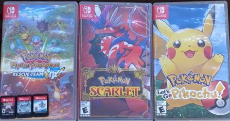 Pokemon Nintendo Switch Games Lot