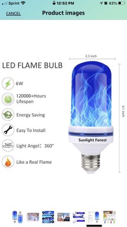 Blue flame bulb