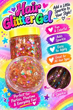 Hair glitter gel