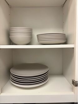 IKEA Matte Grey Dinner Set