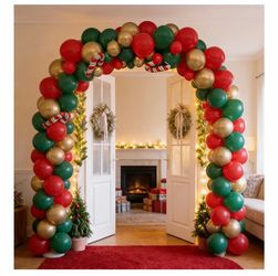 300 Christmas Balloons – Red, Green & Gold – 12 Inch Latex Party Decorations