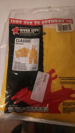 NEW River City 3-Piece Rain Suit – XL – Never Worn
