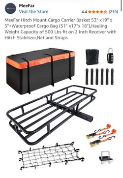 Hitch Mount Cargo Carrier Basket