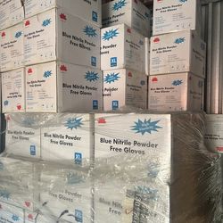 Blue Nitrile Powder Free Gloves XL 1000 gloves