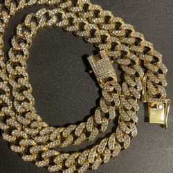 Iced Out 13MM Cuban Link Necklace