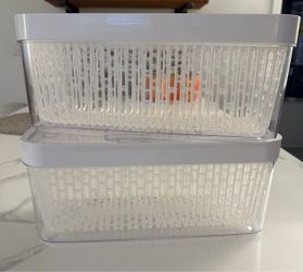 2 OXO Good Grips Produce Saver Bin Container / Crisp Keeper