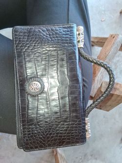 Brighton alligator leather clutch purse in excellent condition