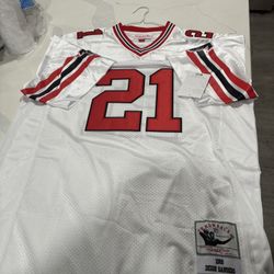 DEION SANDERS MITCHELL & NESS FALCONS THROWBACK JERSEY SZ 2XL …$99