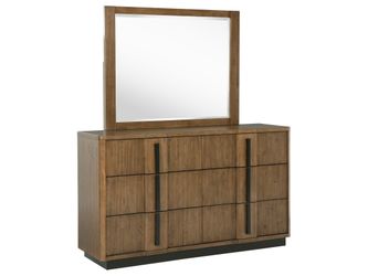 Terrace Ash Brown Dresser and Mirror