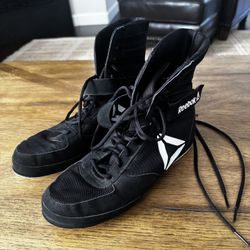 Reebok Boxing Boot Men's Size 10 Black White Mayweather Strap. Very little use, like new.