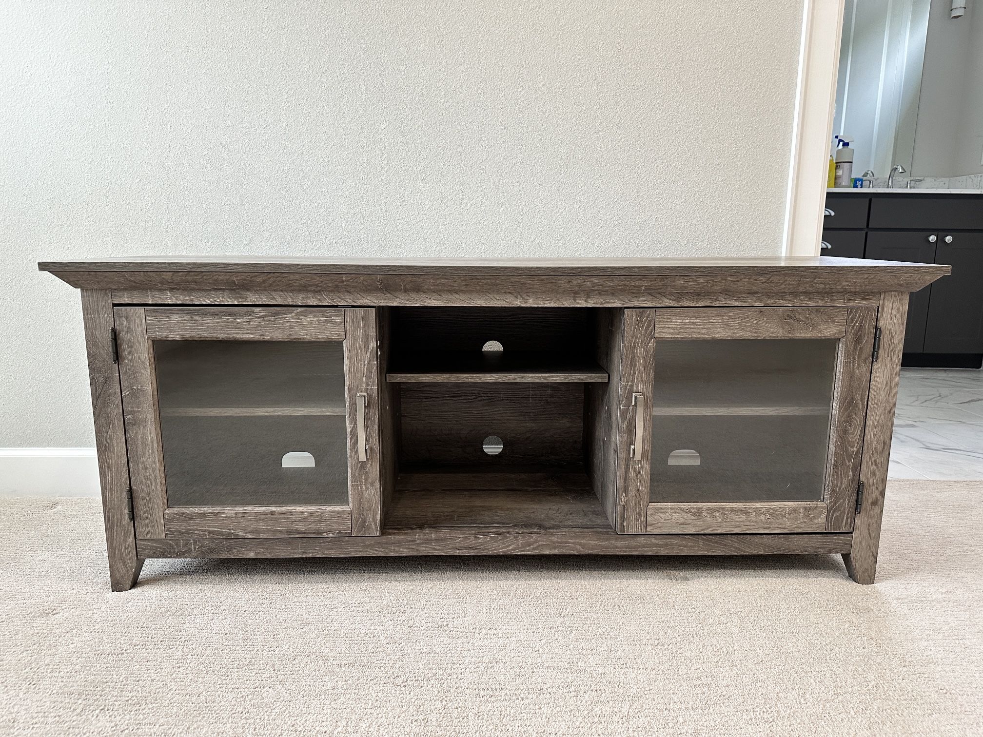 Wooden TV Stand With Storage