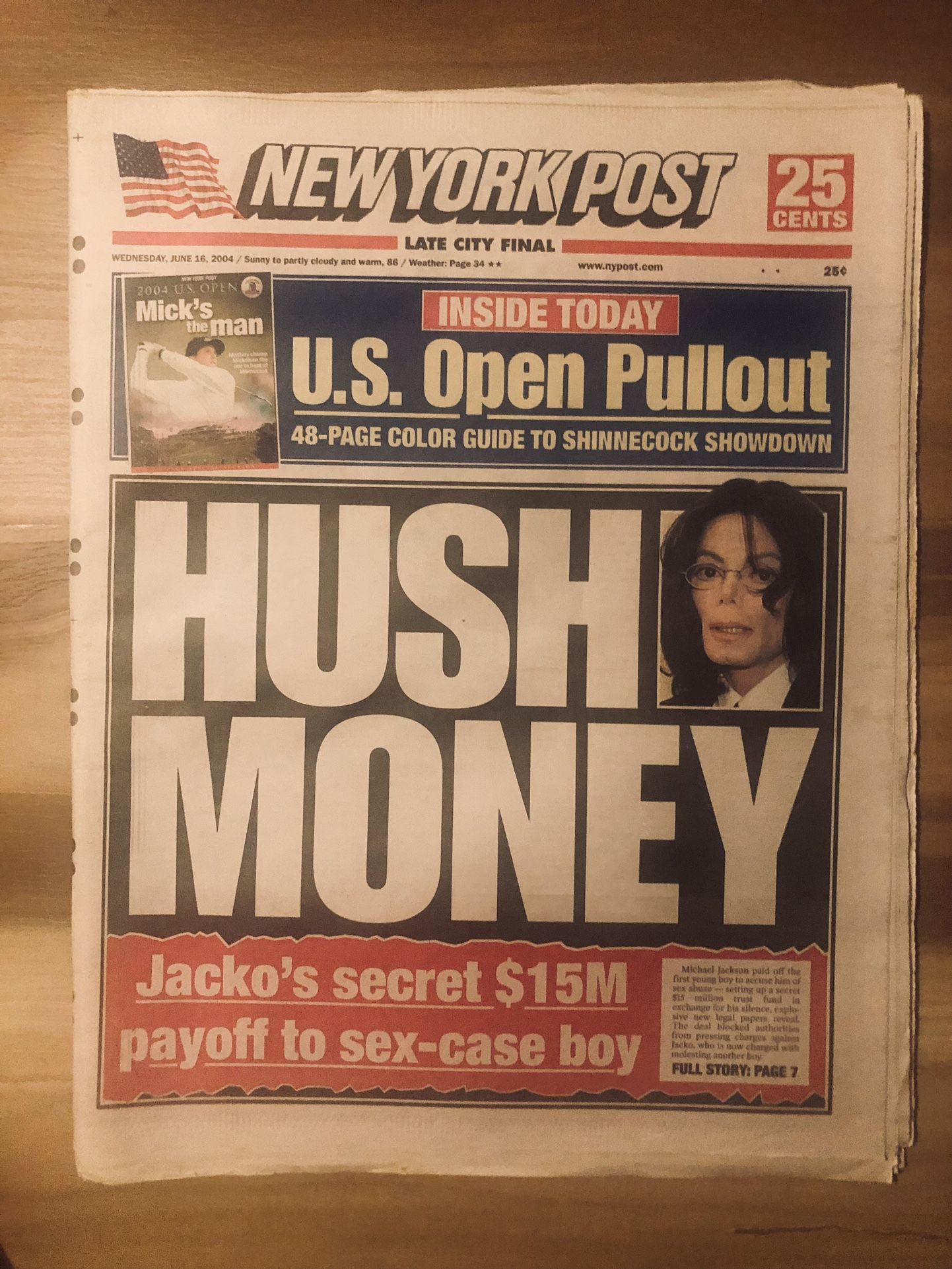 New York Post Newspaper -June.16,2004-MJ Complete Paper-Cool Ads-Stories