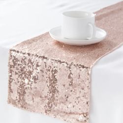 Rose Gold Sequin Table Runners 