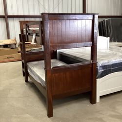 New Twin  Twin Bunk Bed Sound Wood Ready To Delivery 🚚 