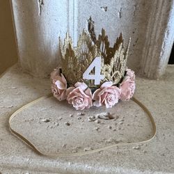 Love Crush 4th Birthday Crown 