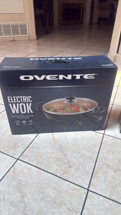 Ovente Electric Wok with Non-Stick Coating