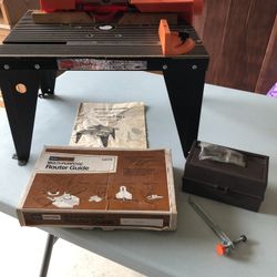 Craftsman Router Table, Router Guide And Bits.