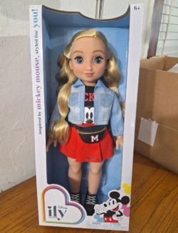 NIB!! Disney ily 4EVER Inspired by Mickey 18" Blonde Doll w/Blue Eyes.. Beautiful!! NRFB!! 