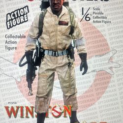 Winston Zeddemore 1/6 Scale Action Figure. Ghostbusters Collectible 
