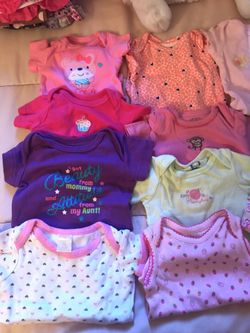 13 onesies they range from newborn to 3-6 mos